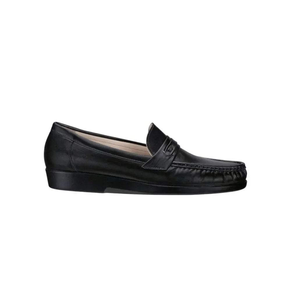 SAS Loafers NEW Ace Slip On Comfort Penny Handsewn Leather Black Size 9.5 W